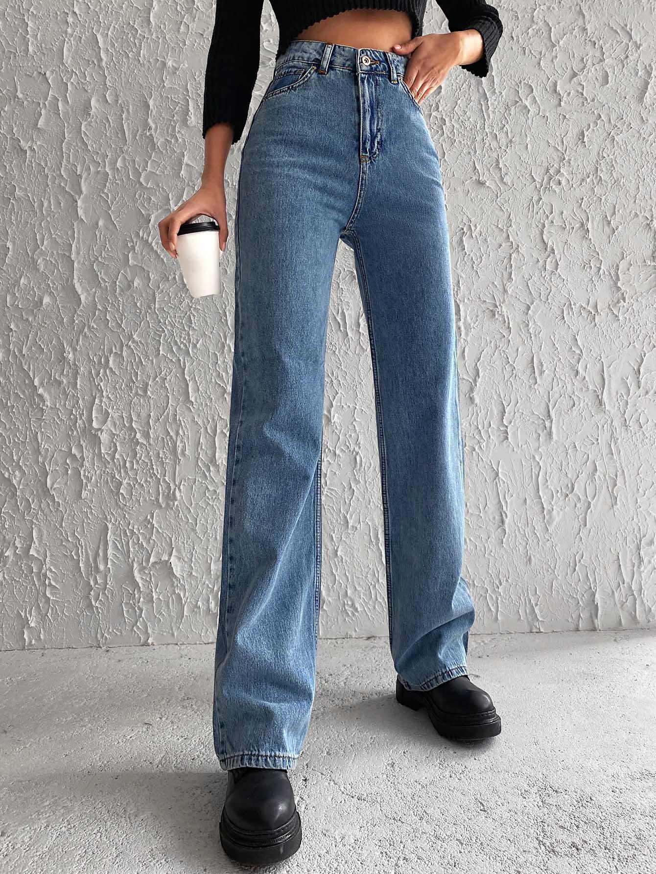 SPODNIE JEANS PROSTA NOGAWKA