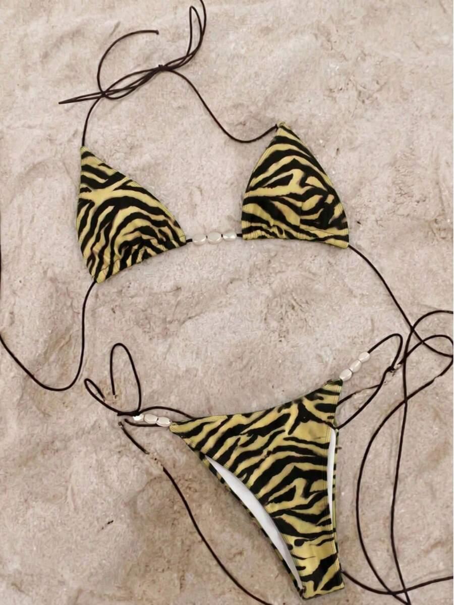 DWUCZĘŚCIOWY STRÓJ KĄPIELOWY ANIMAL PRINT