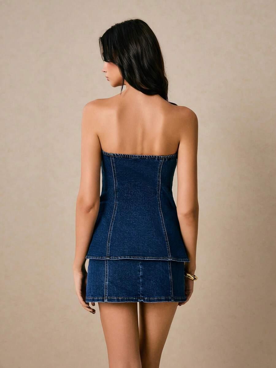 JEANSOWA SUKIENKA MINI