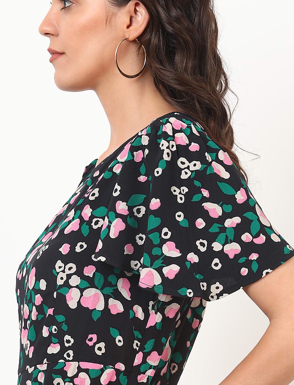 SUKIENKA KRÓTKI RĘKAW PRINT T42-3145K-Y4