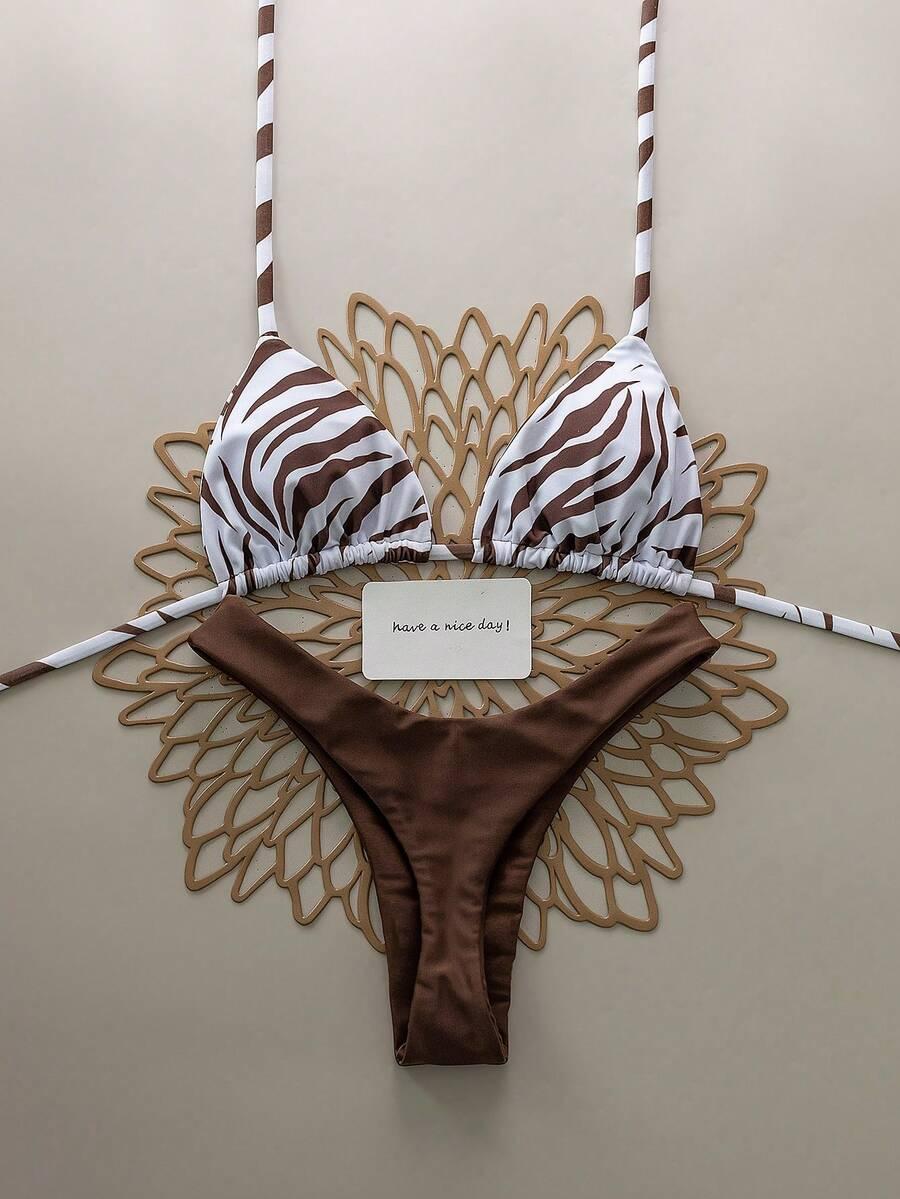 DWUCZĘŚCIOWY STRÓJ KĄPIELOWY ANIMAL PRINT