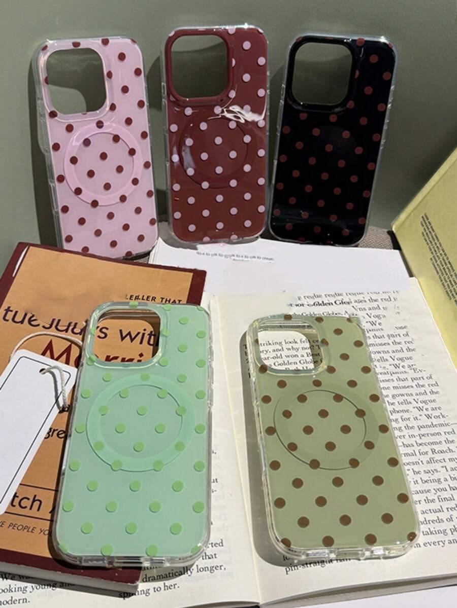 różowe etui groszki iPhone 16