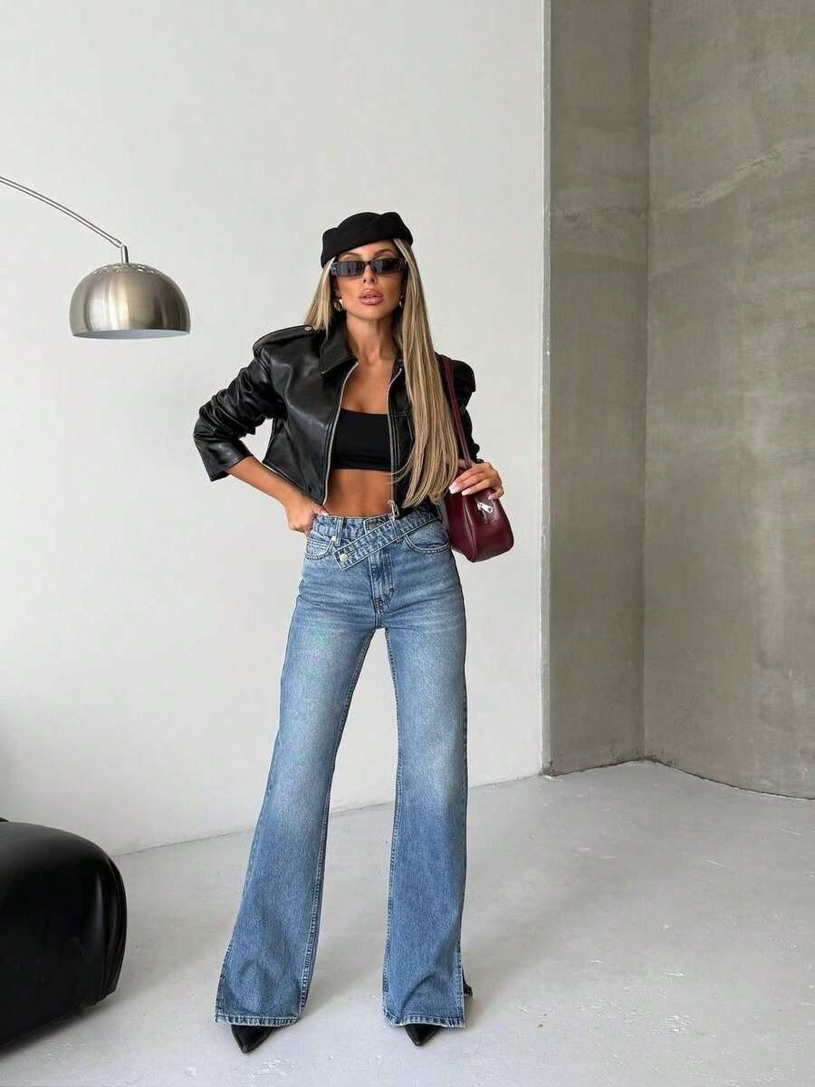 NIEBIESKIE SPODNIE JEANS
