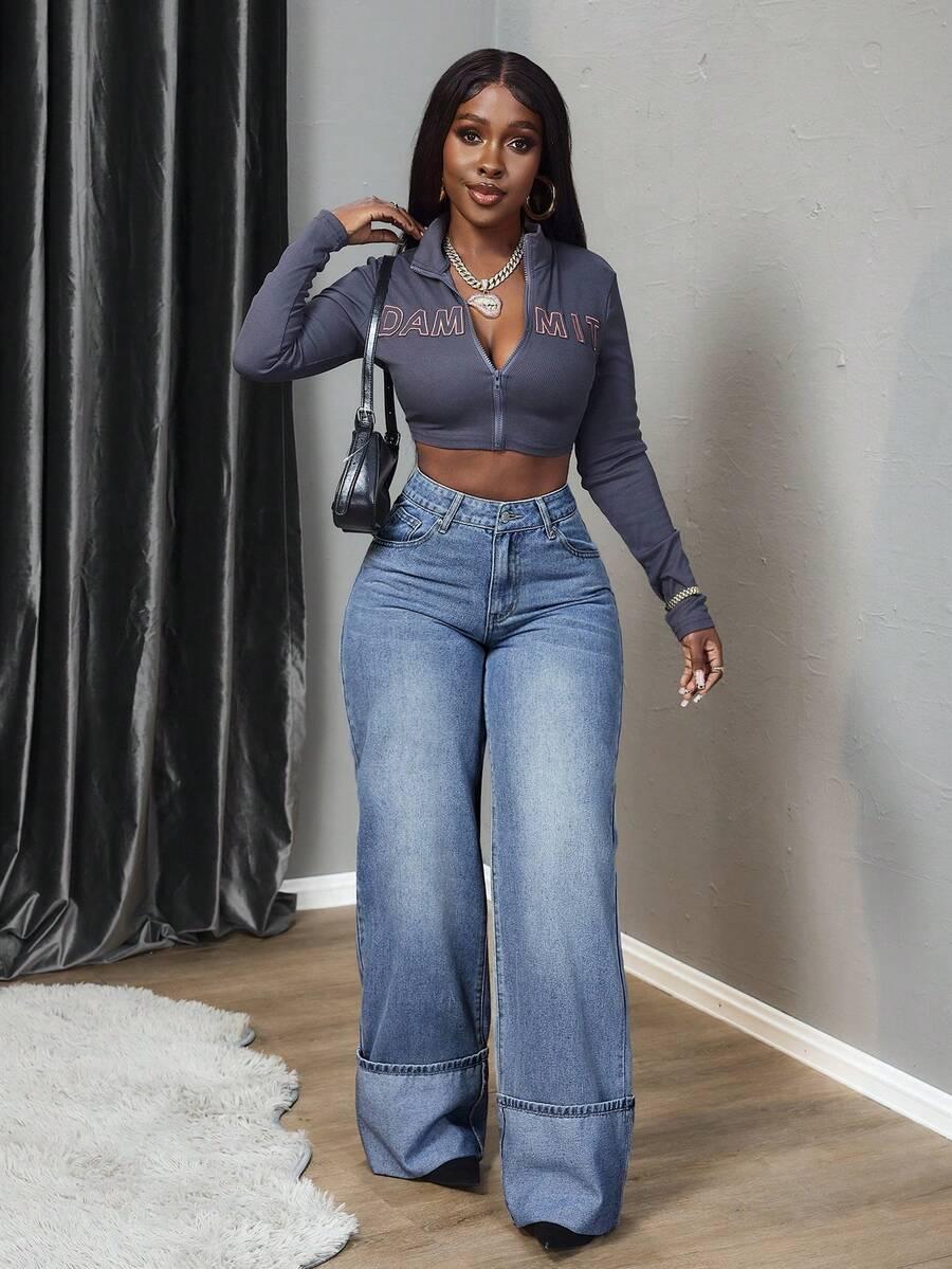 NIEBIESKIE SPODNIE JEANS