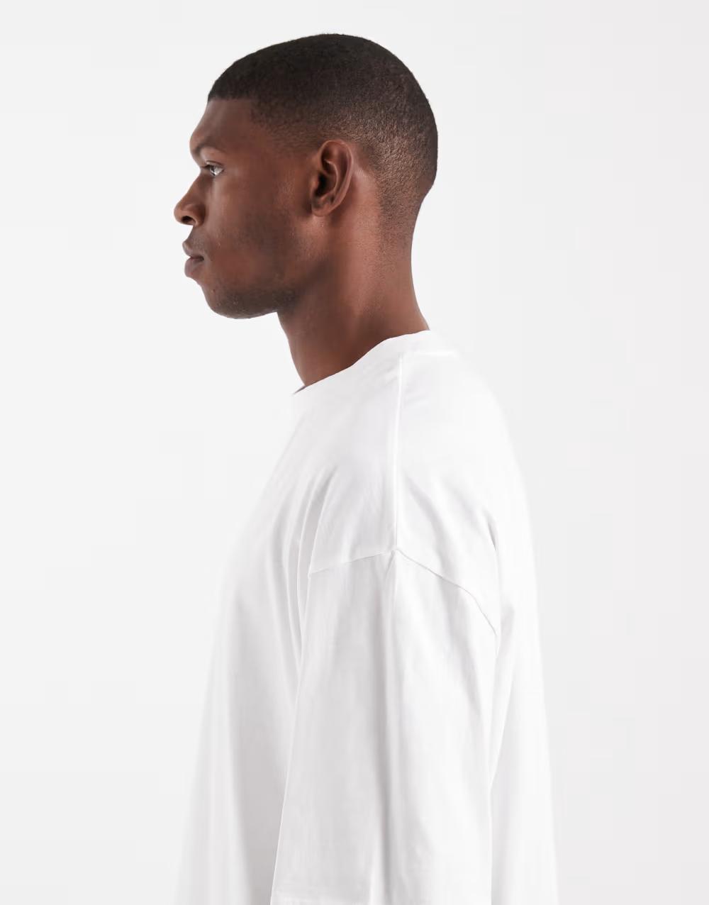 BIAŁY T-SHIRT OKRĄGŁY DEKOLT casual