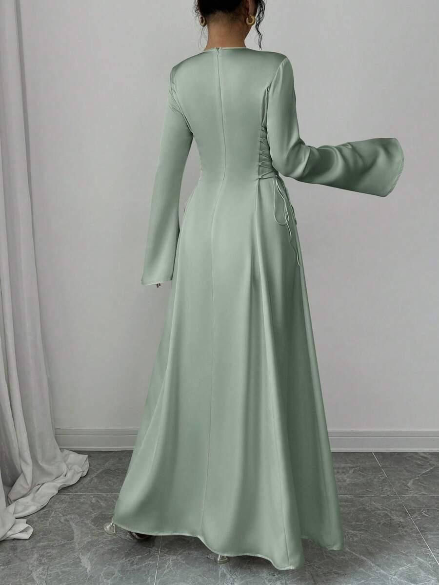 ZIELONA SUKIENKA MAXI