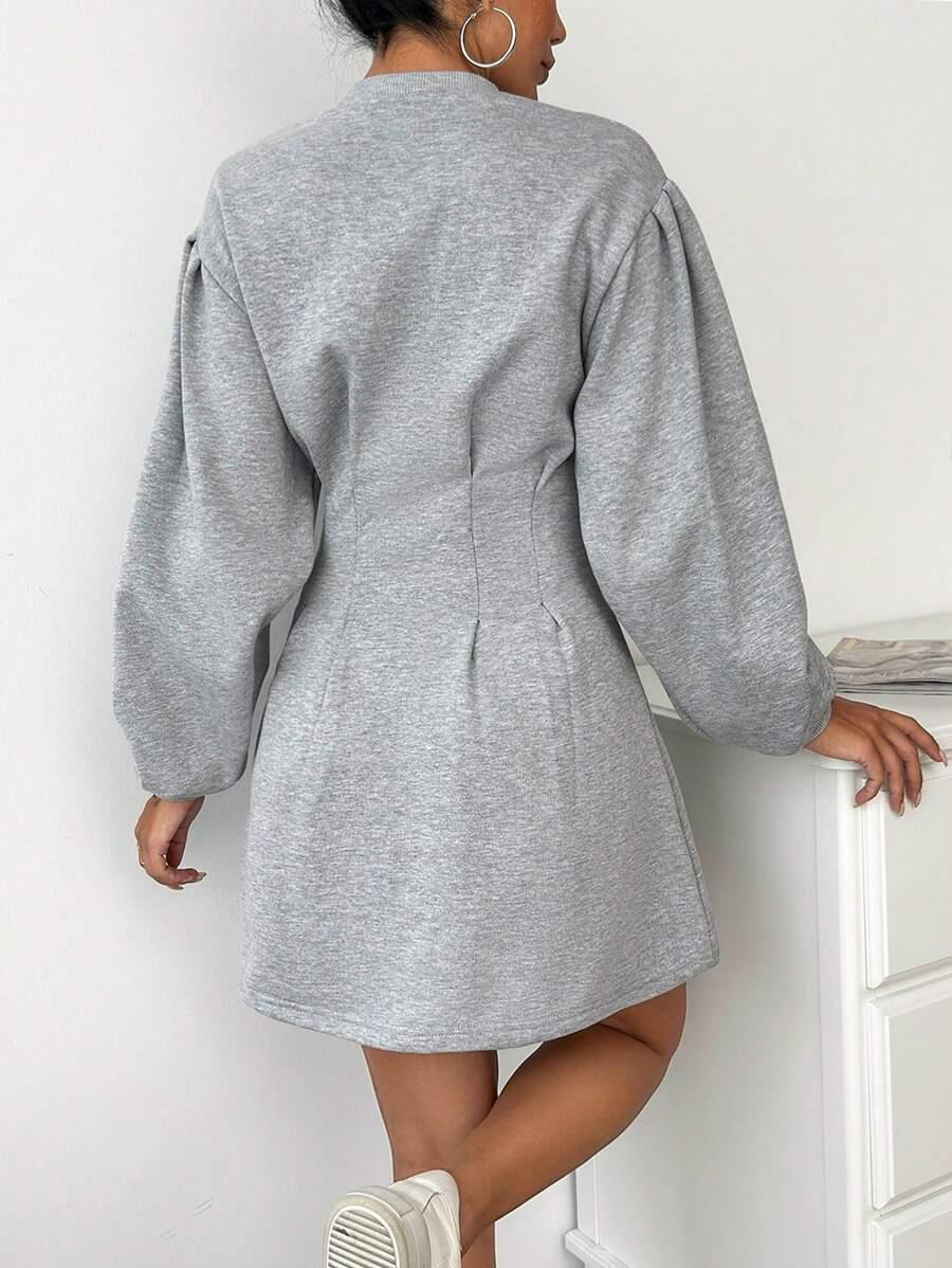 SZARA MINI SUKIENKA