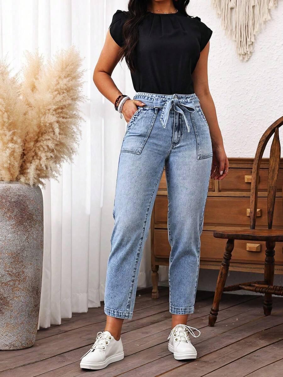 NIEBIESKIE SPODNIE JEANS