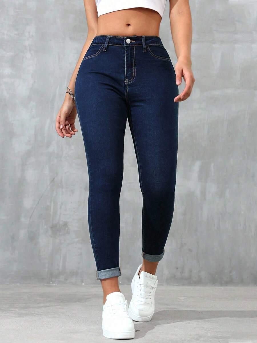 NIEBIESKIE SPODNIE JEANS