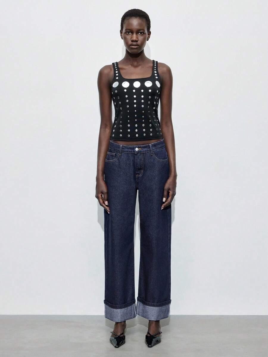 SPODNIE JEANS PROSTA NOGAWKA