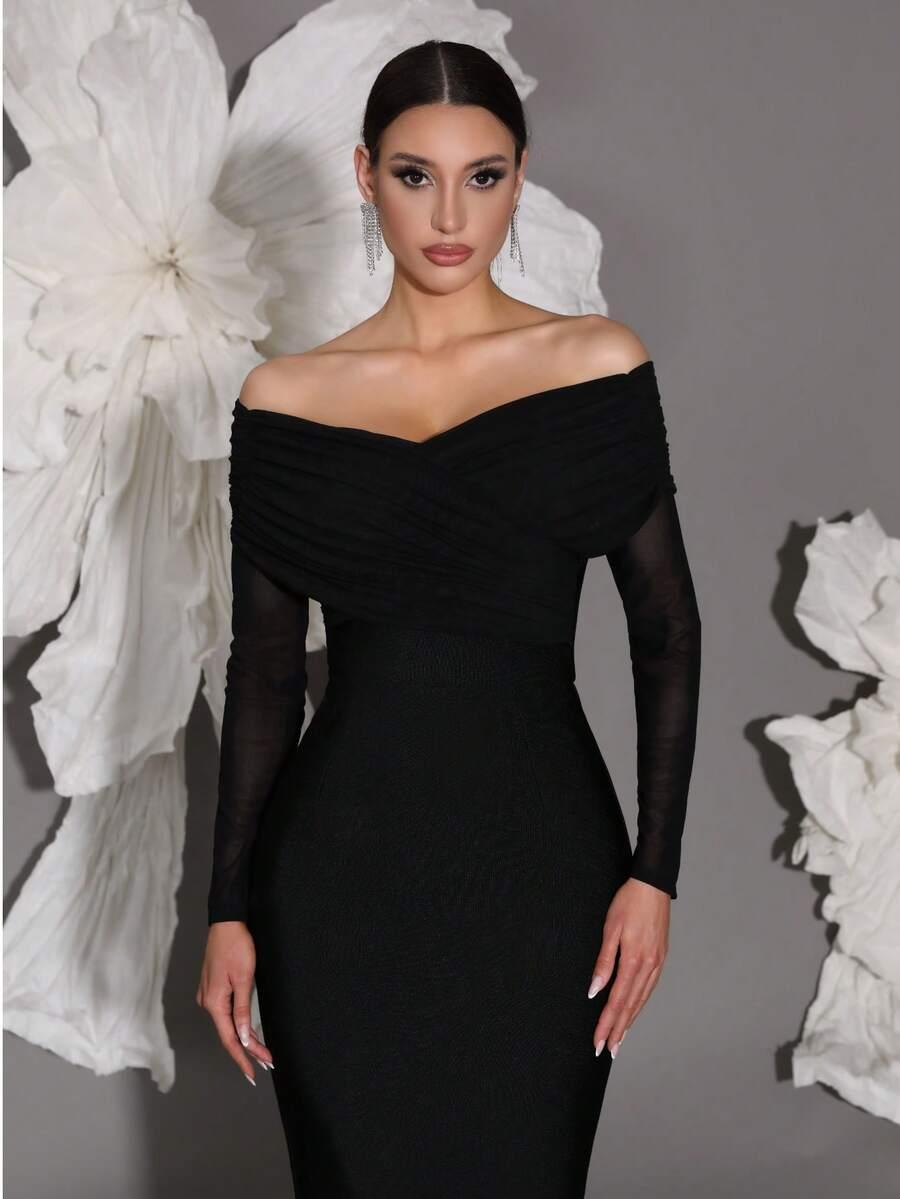 CZARNA MAXI SUKIENKA