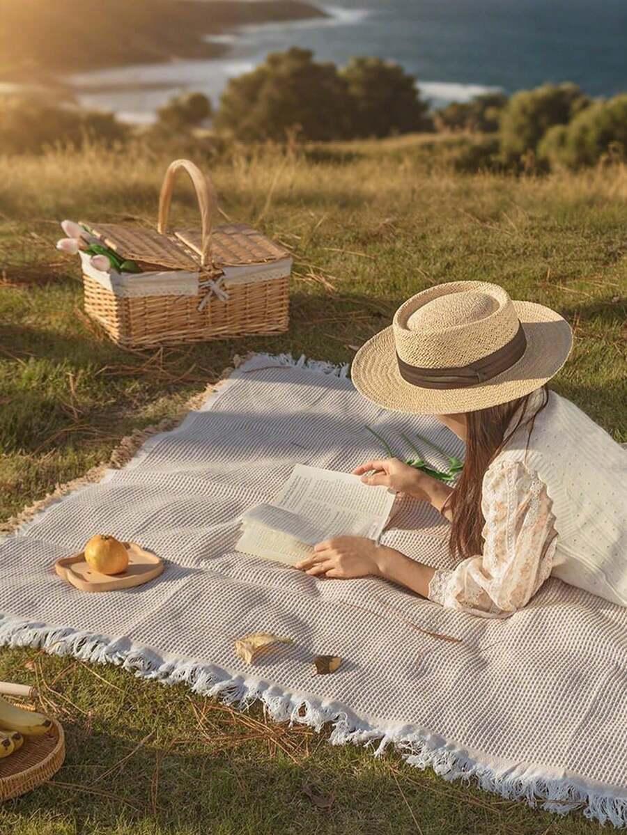 mata plażowa frędzle