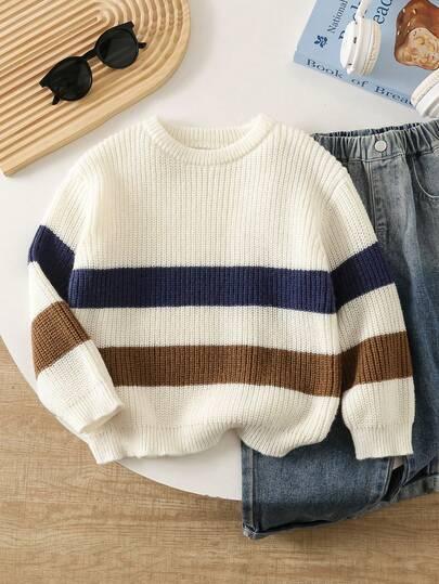 SWETER wzór PASKI