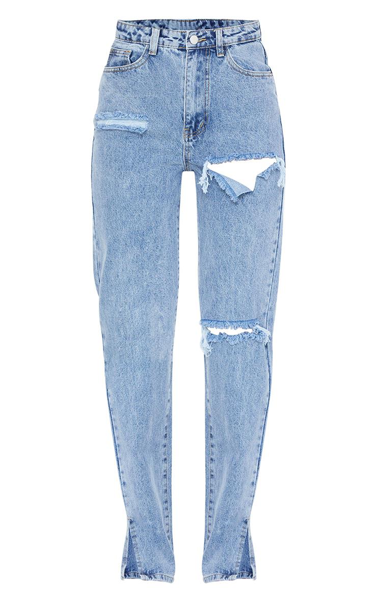 proste spodnie jeans ripped