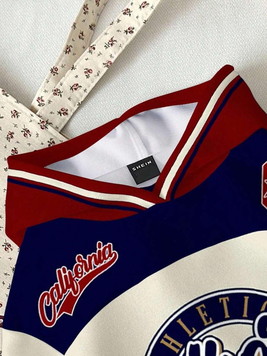 BLUZA Z KAPTUREM NADRUK