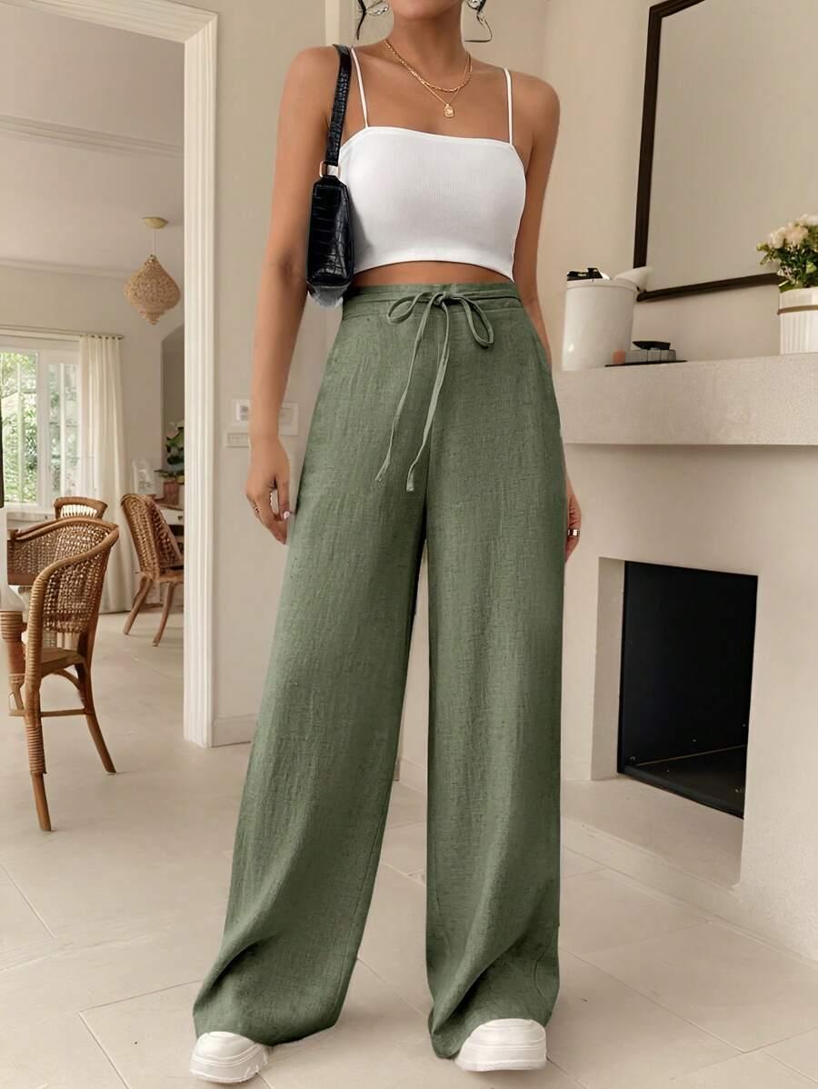 zielone spodnie casual
