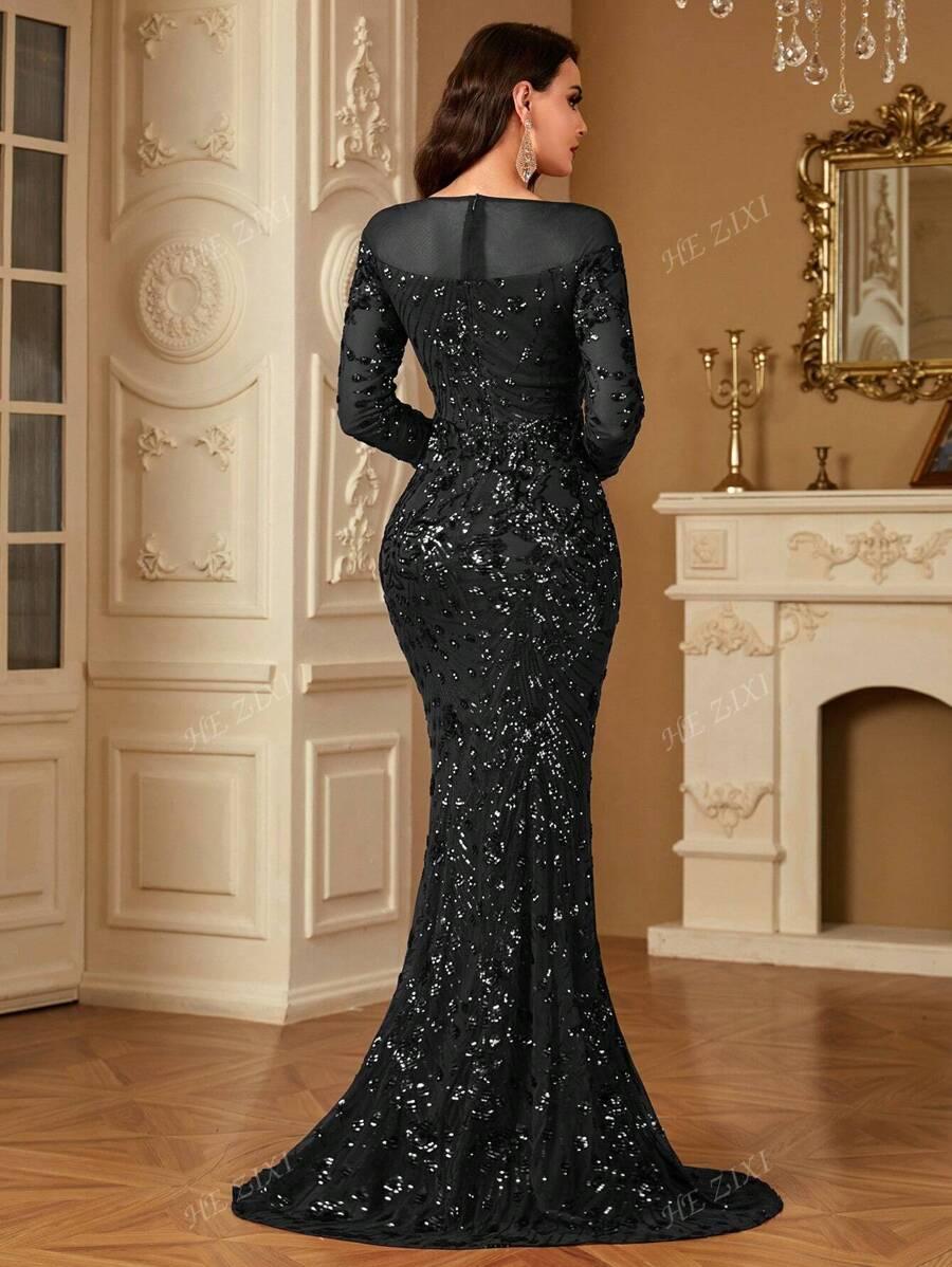 CZARNA MAXI SUKIENKA