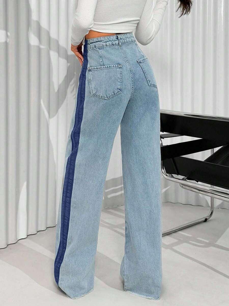spodnie jeans wysoki stan