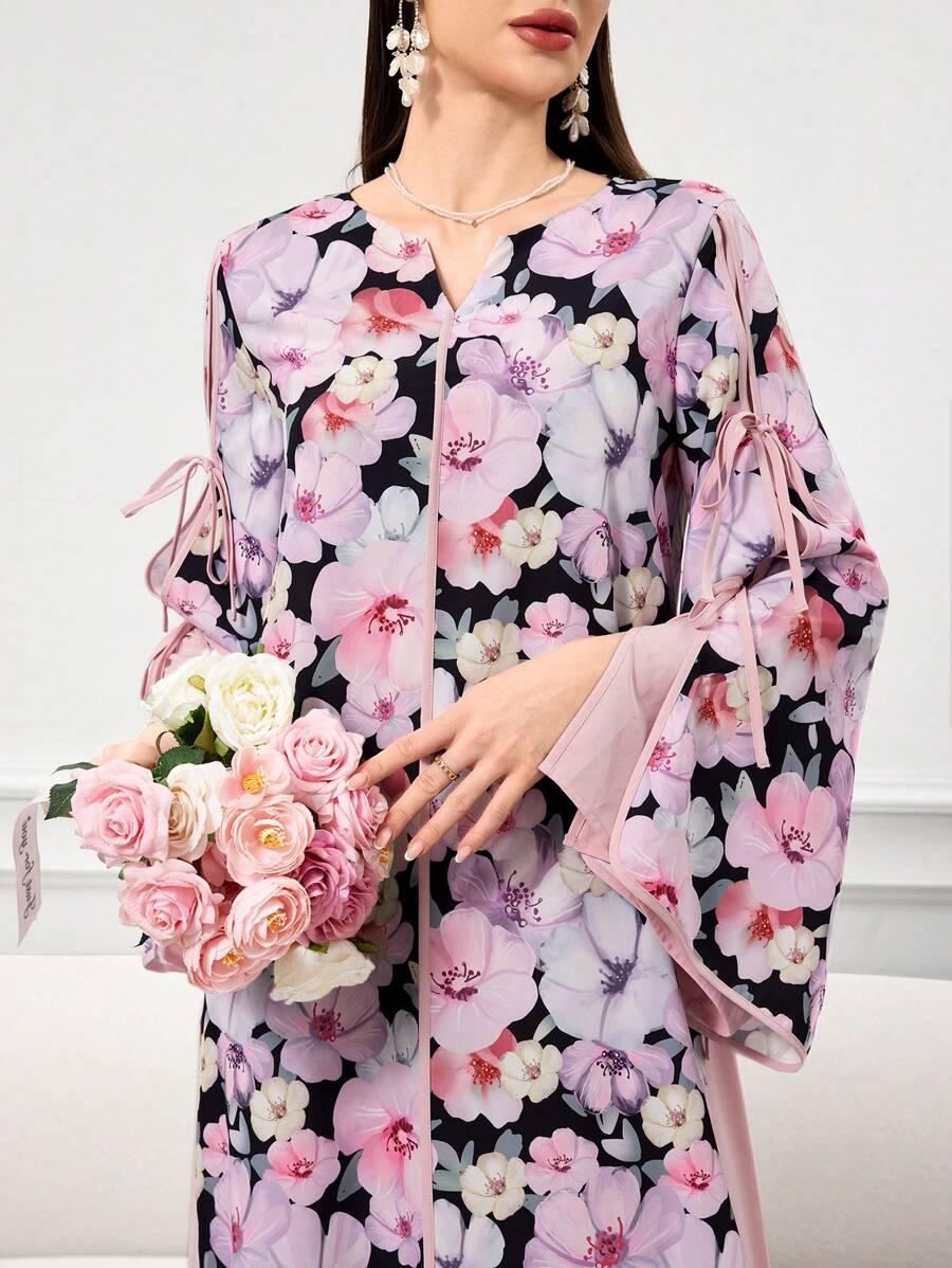 SUKIENKA W KWIATY MAXI 