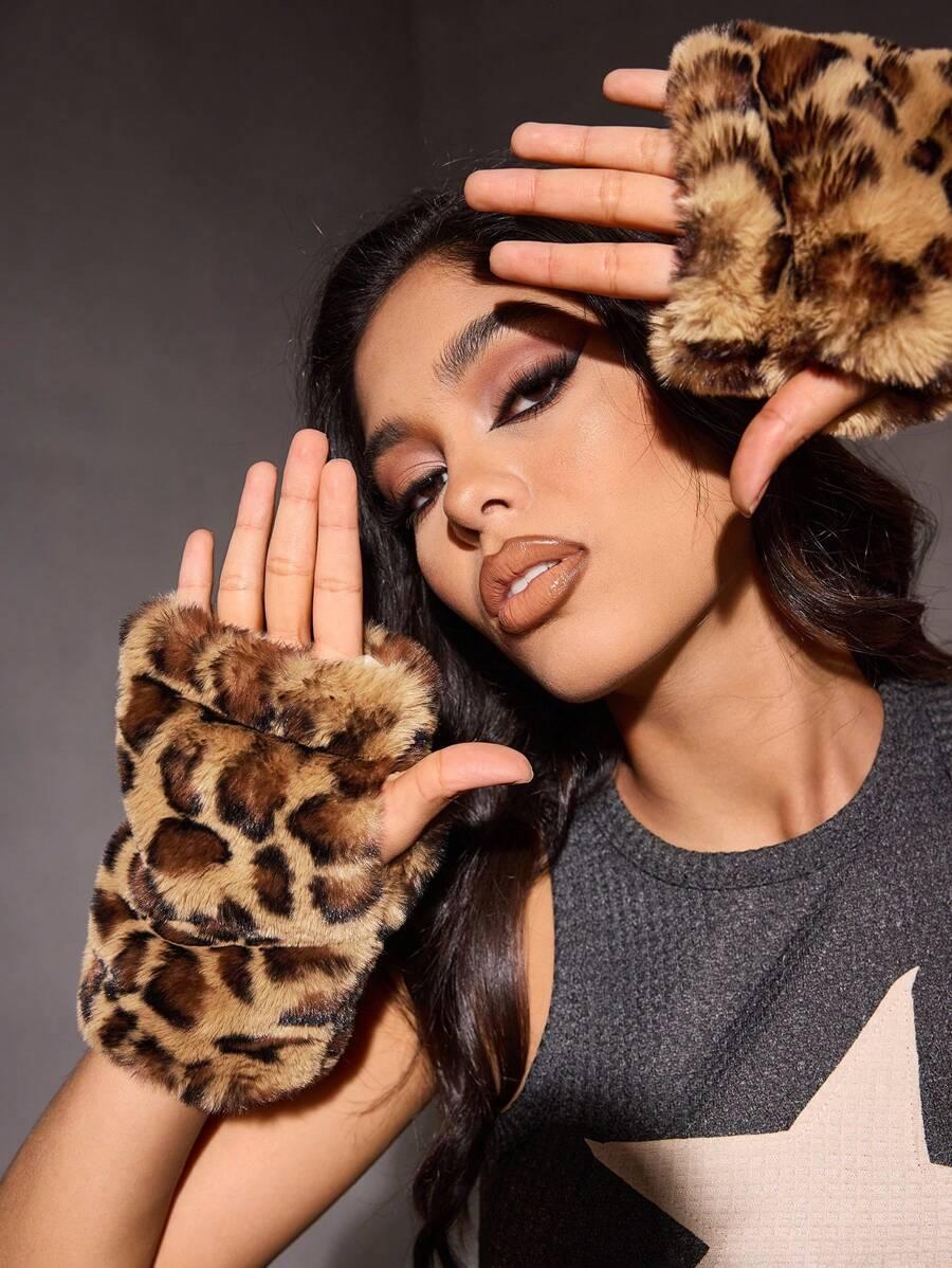 RĘKAWICZKI MITENKI animal print