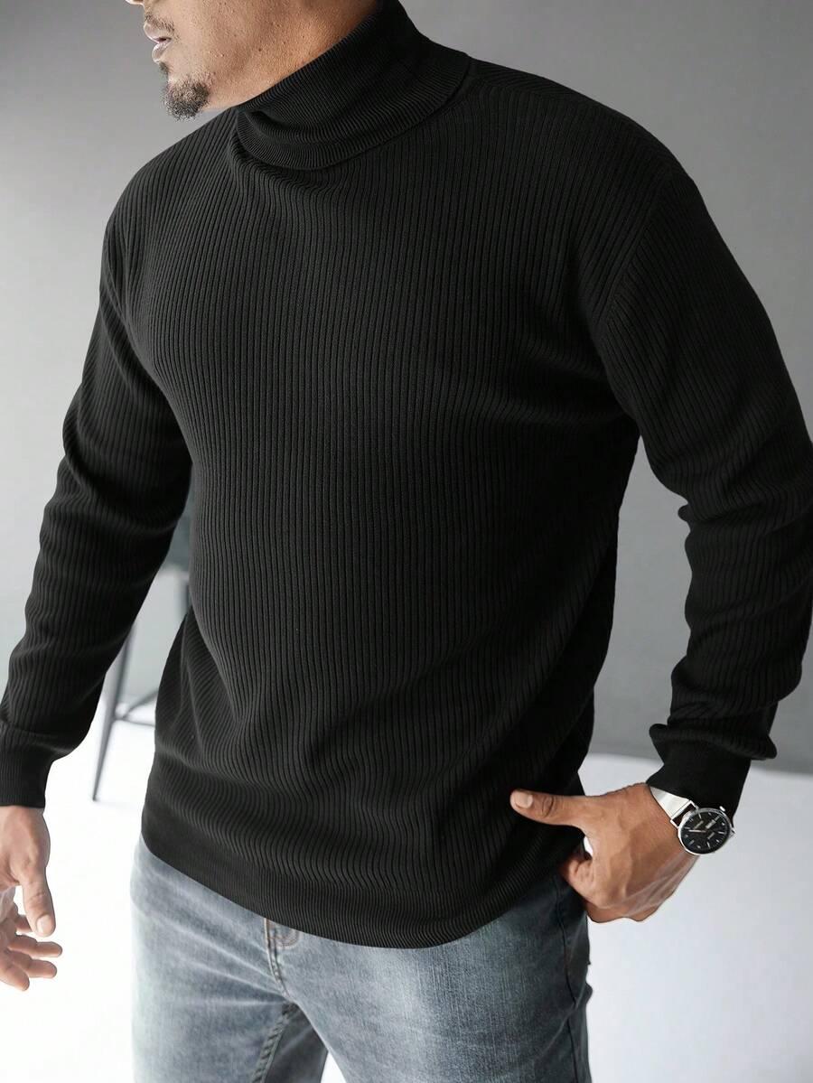 czarny sweter golf 