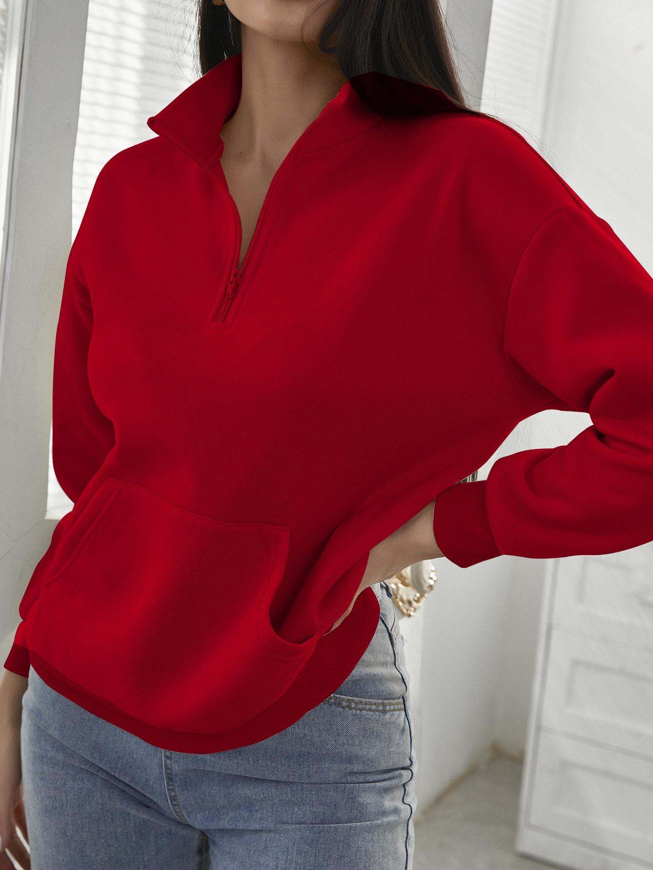 czerwona bluza zip 