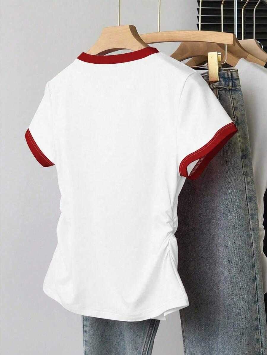 DZIEWCZĘCY T-SHIRT W SERDUSZKA 