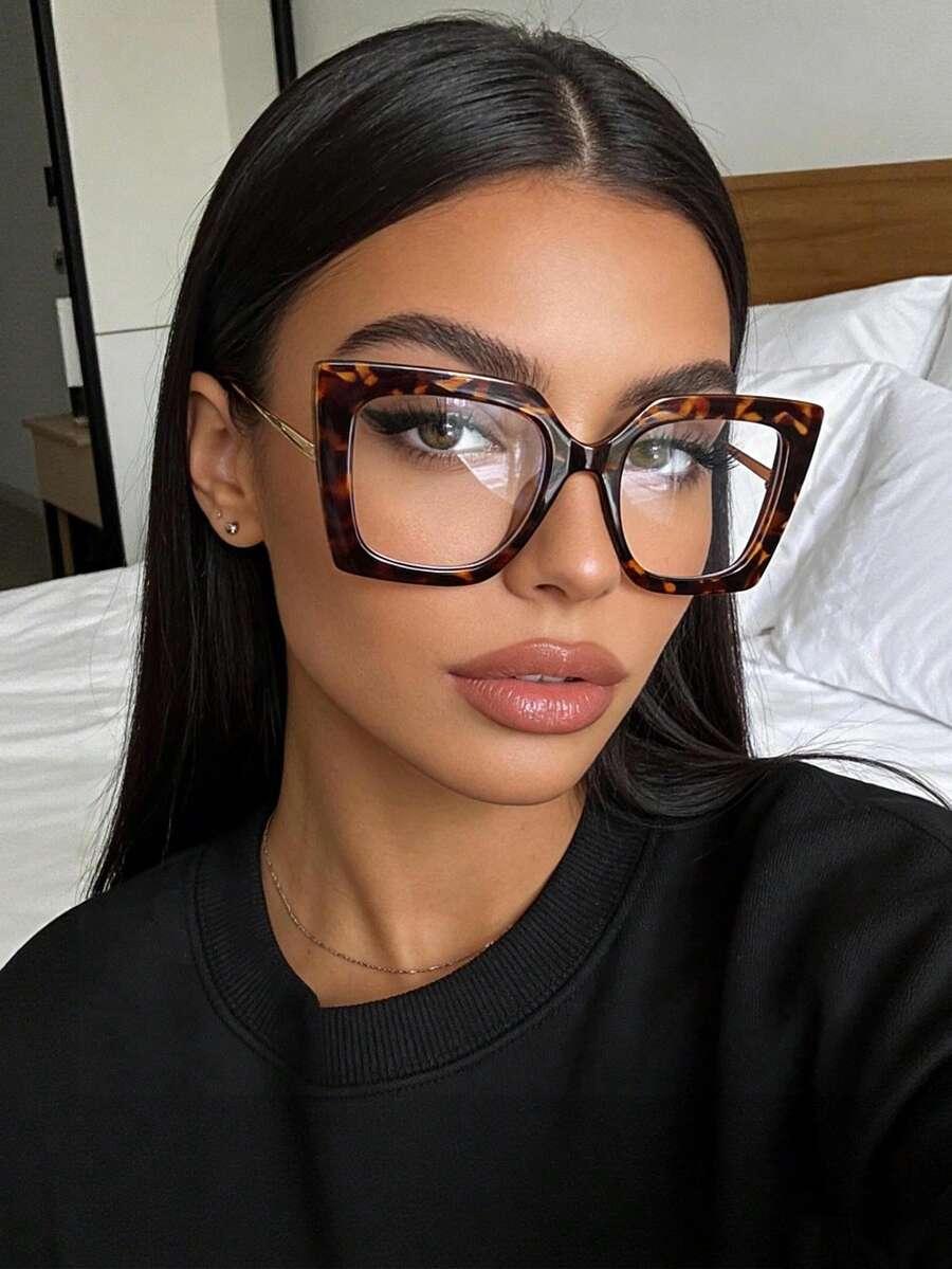 okulary zerówki animal print