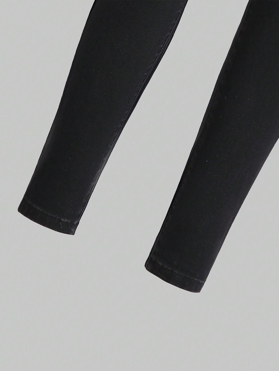 CZARNE SPODNIE RURKI JEANS
