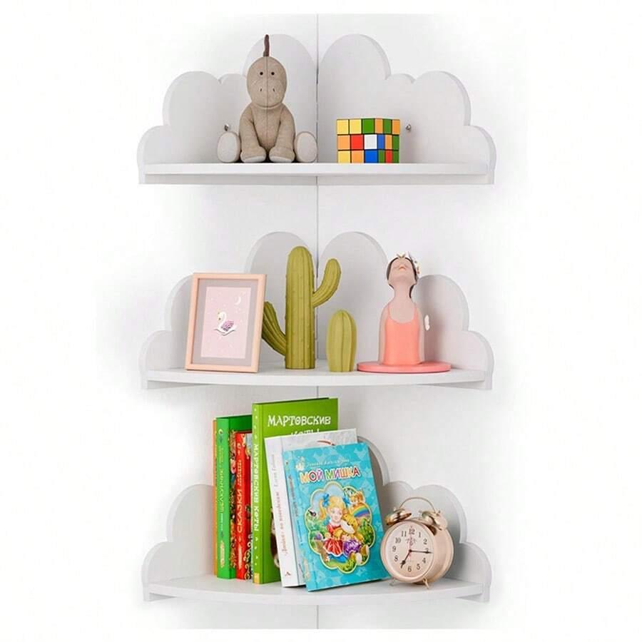 biała półka narożna 3-pack