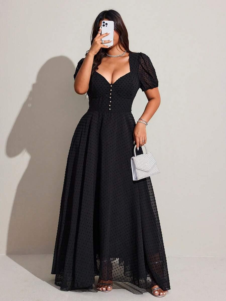 CZARNA SUKIENKA MAXI
