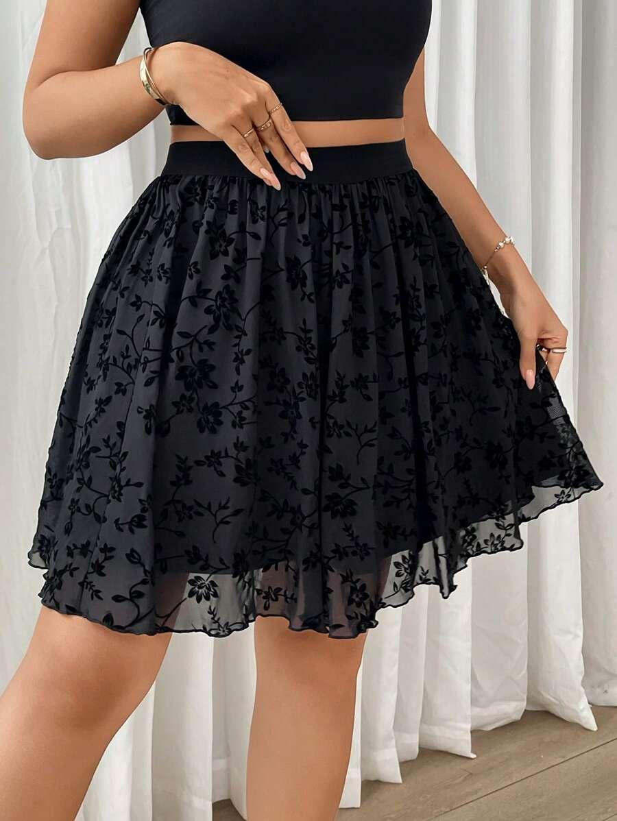 czarna spódnica casual