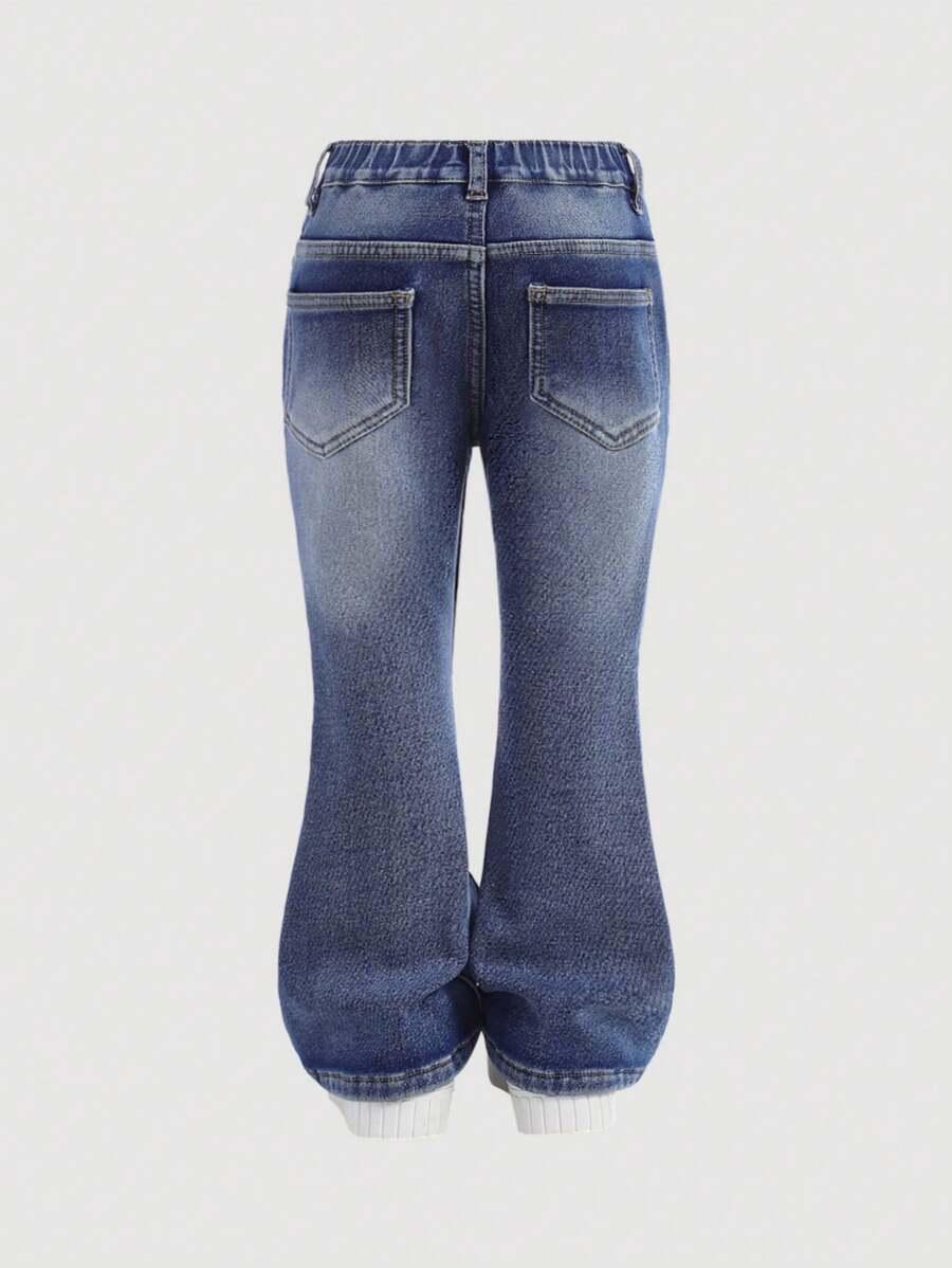 niebieskie spodnie jeans 