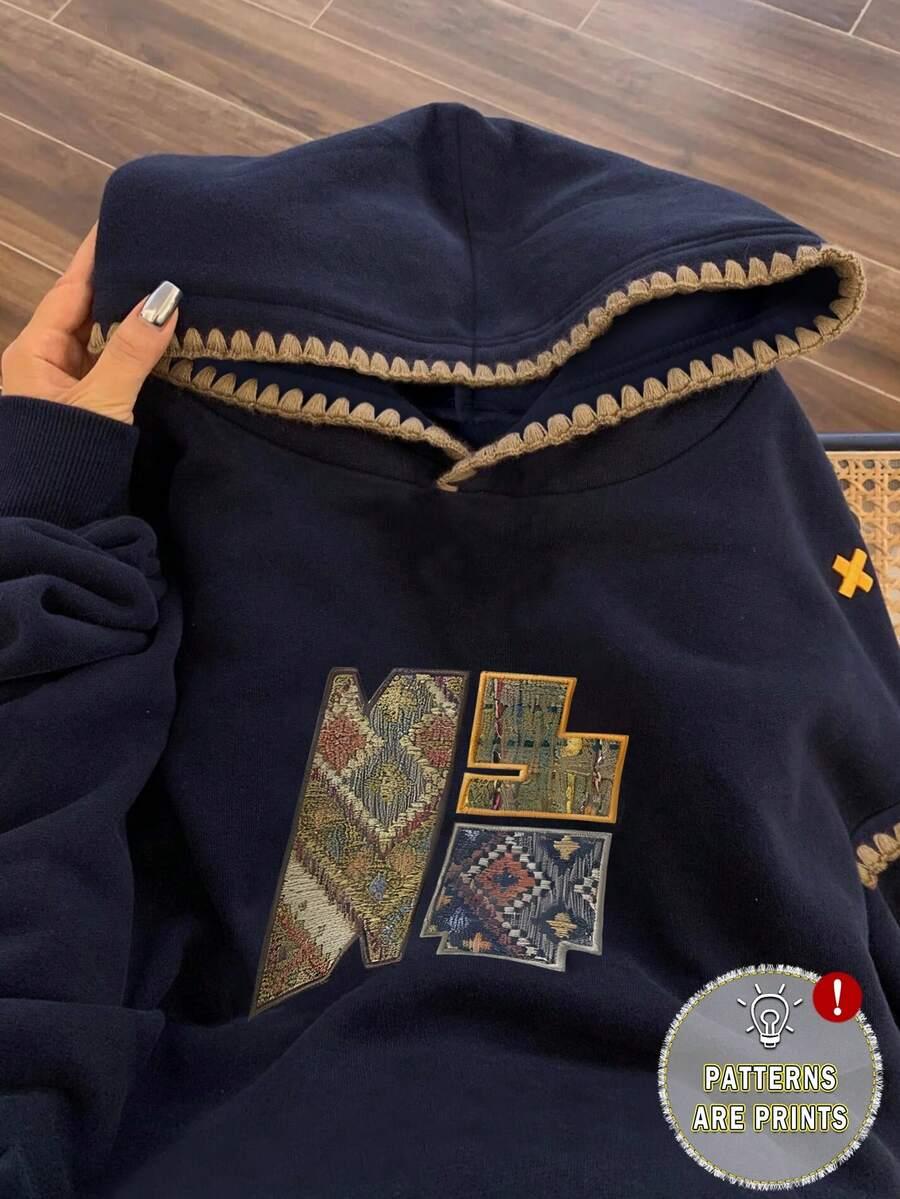 BLUZA Z KAPTUREM NADRUK
