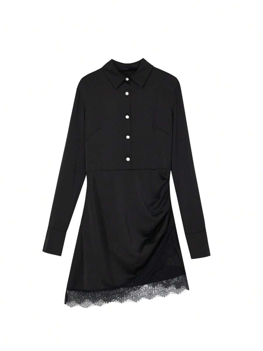 CZARNA MINI SUKIENKA 