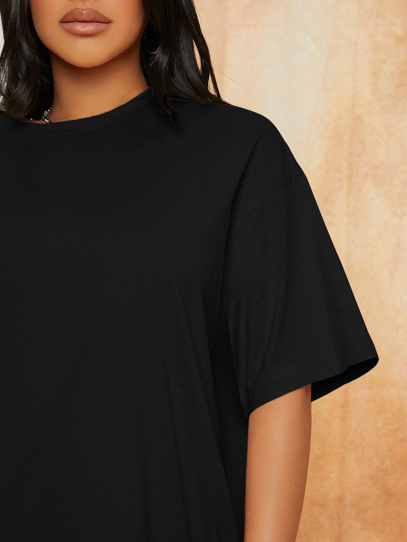 CZARNY KLASYCZNY T-SHIRT BASIC