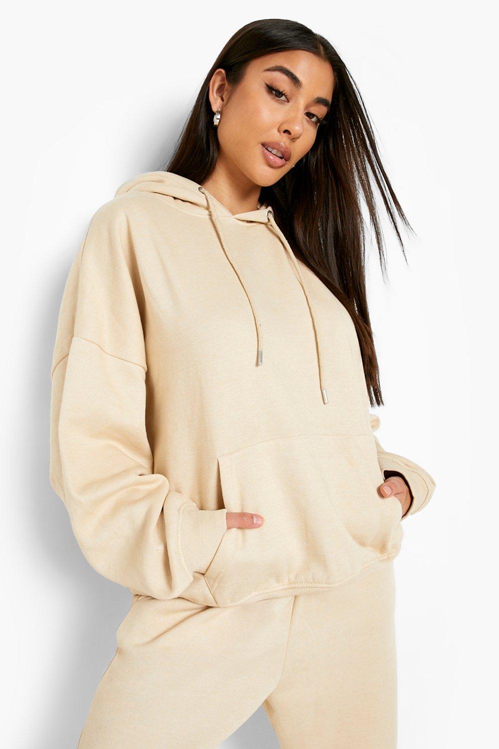 BEŻOWA BLUZA OVERSIZE KAPTUR