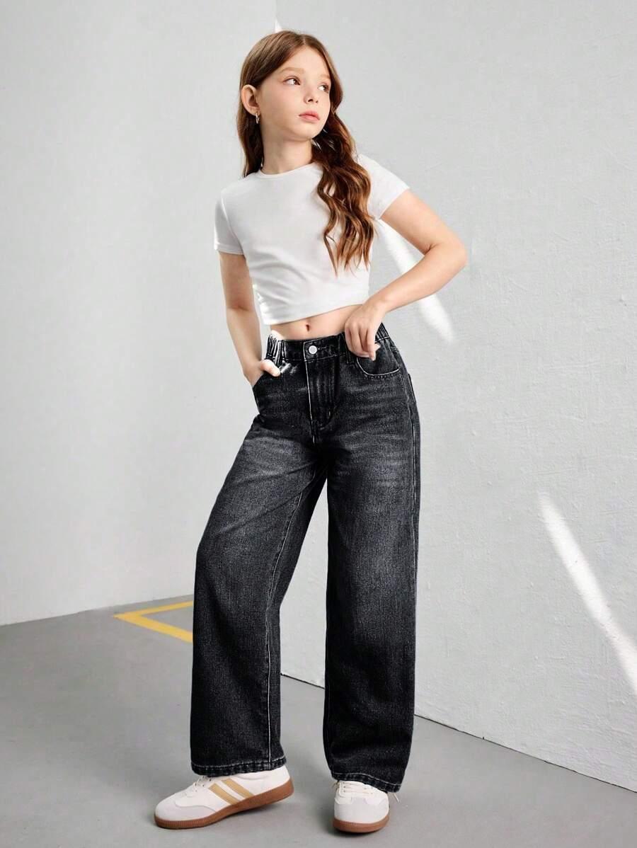 CZARNE SPODNIE JEANS