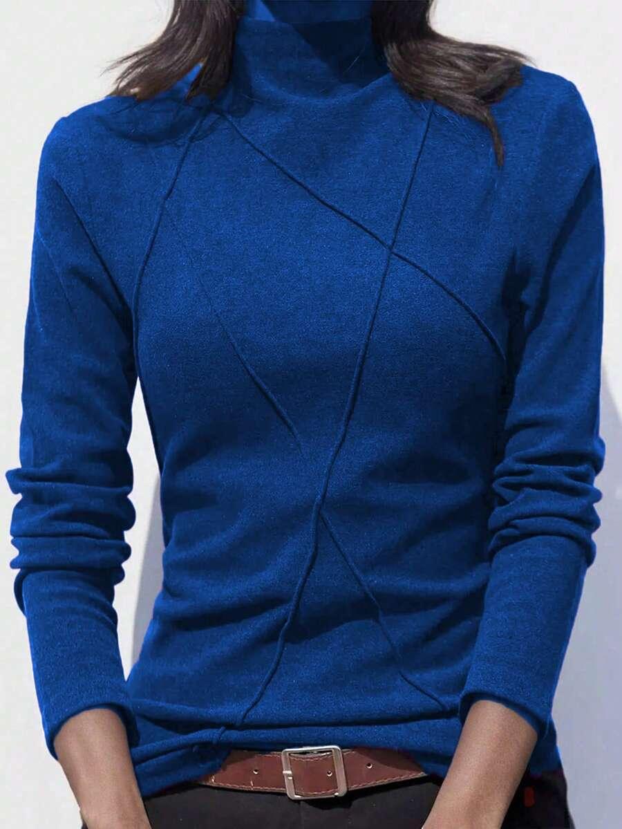 NIEBIESKA BLUZKA STÓJKA