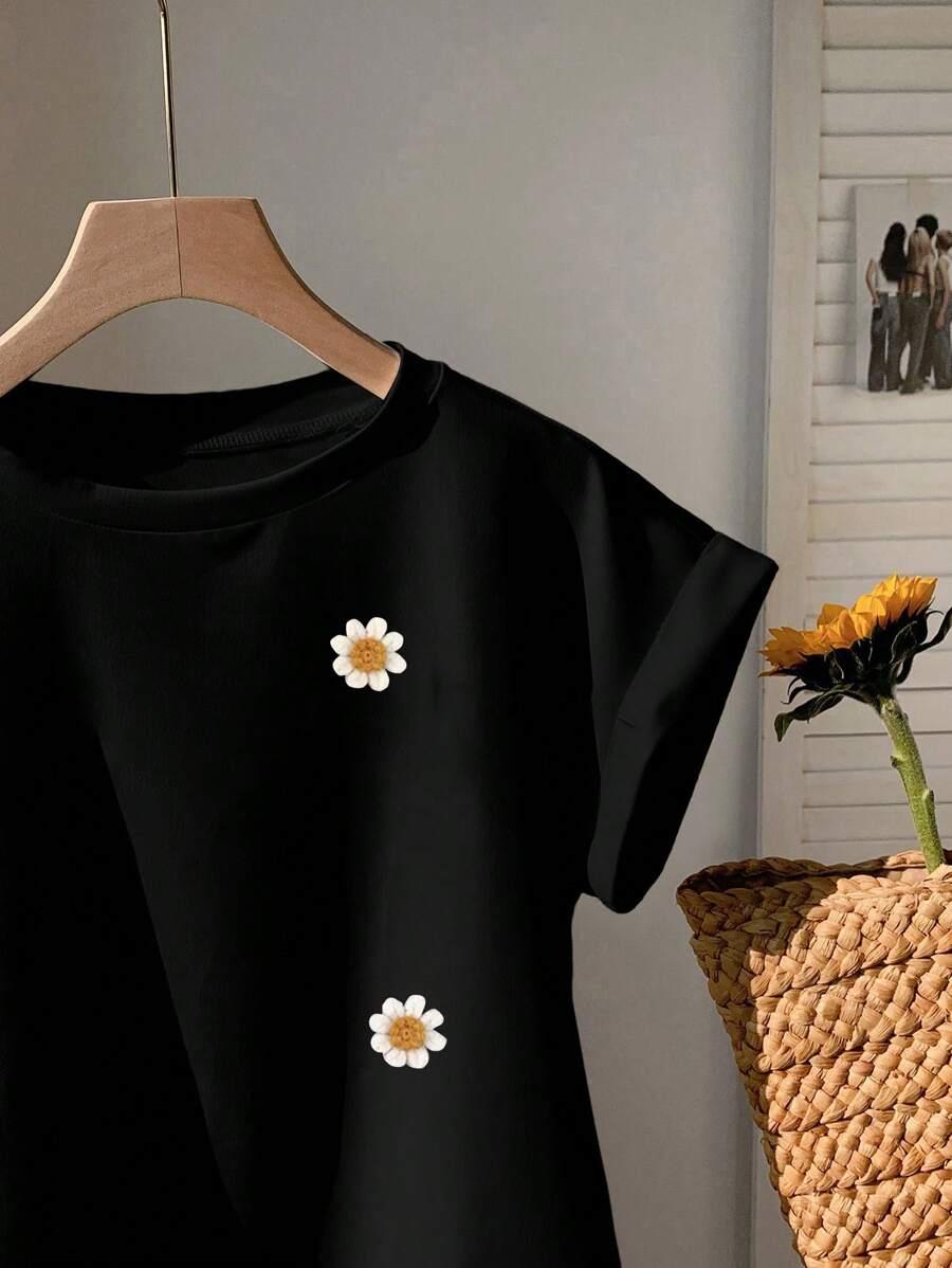 T-SHIRT DAMSKI OKRĄGŁY DEKOLT 