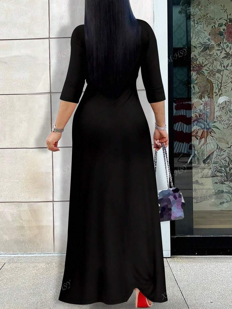 czarna maxi sukienka