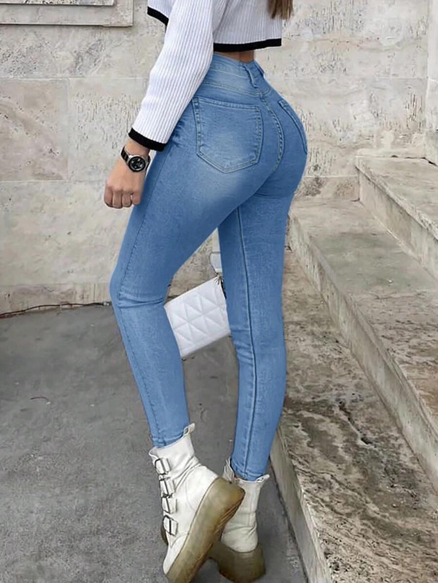 NIEBIESKIE SPODNIE JEANS