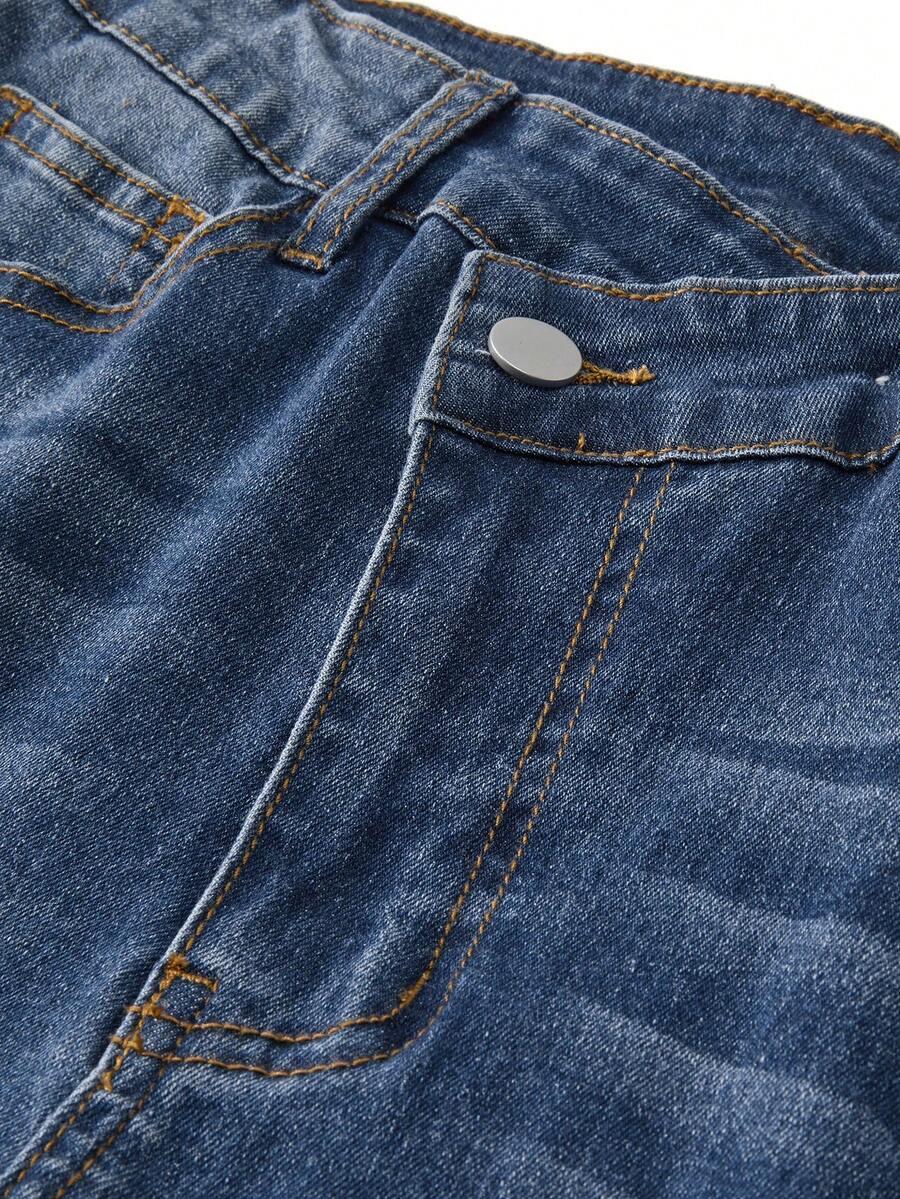 niebieskie jeansy casual