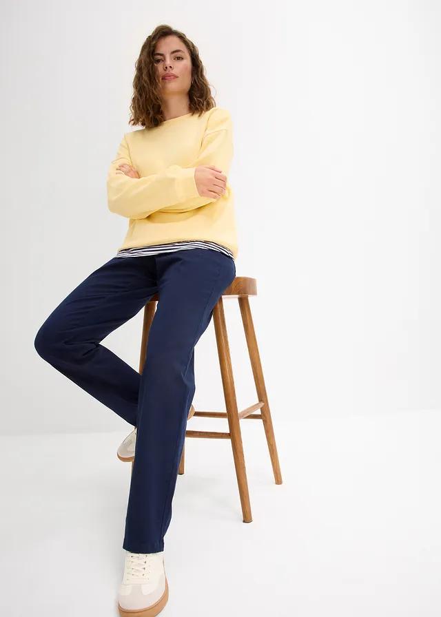 granatowe spodnie jeans 