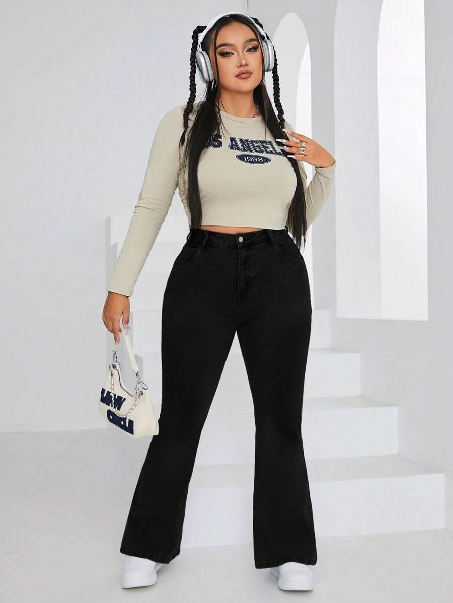 CZARNE SPODNIE JEANS