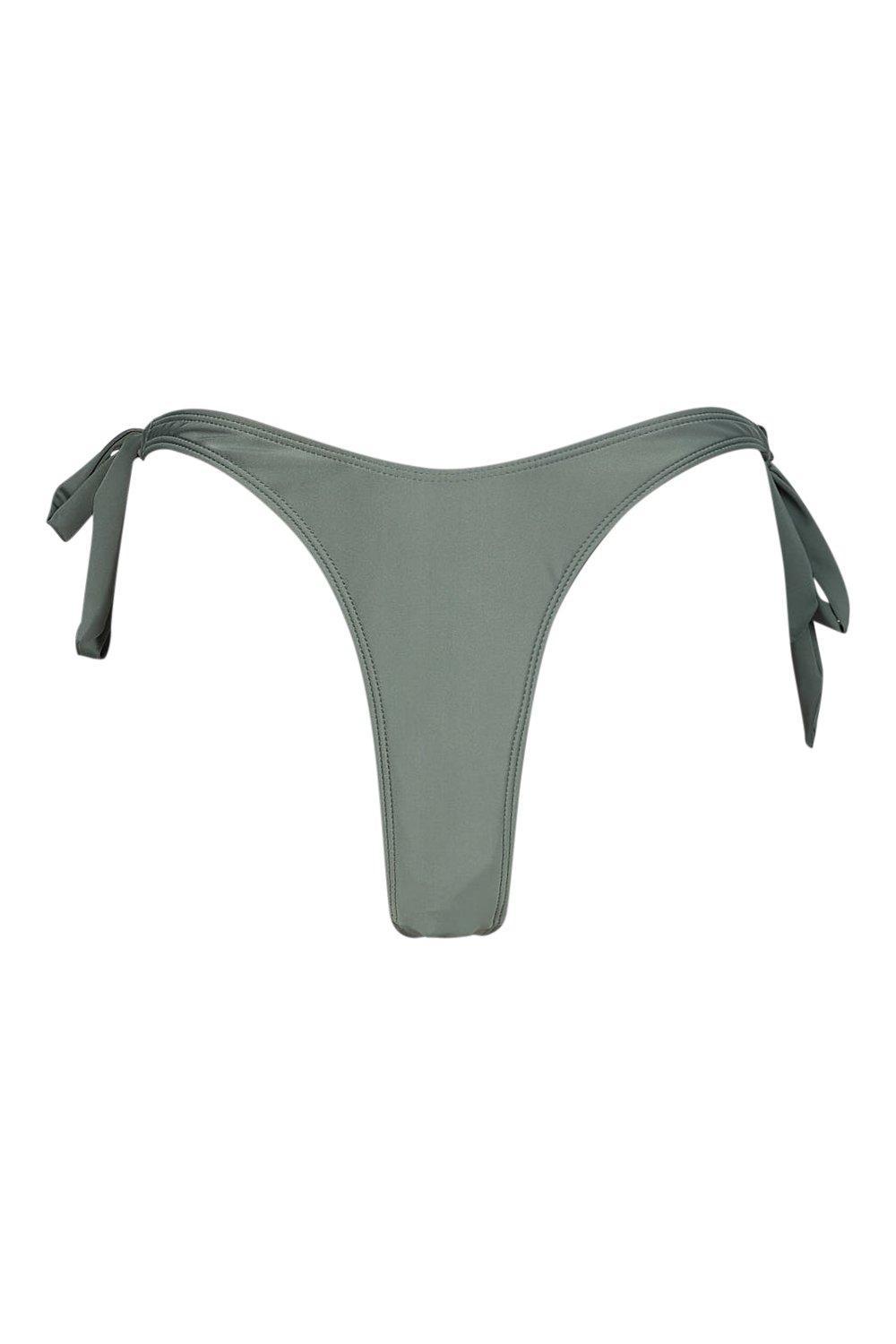 wiązany dół bikini stringi