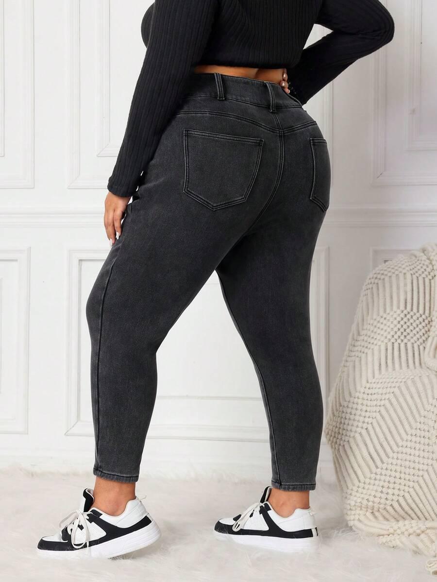 CZARNE SPODNIE JEANS