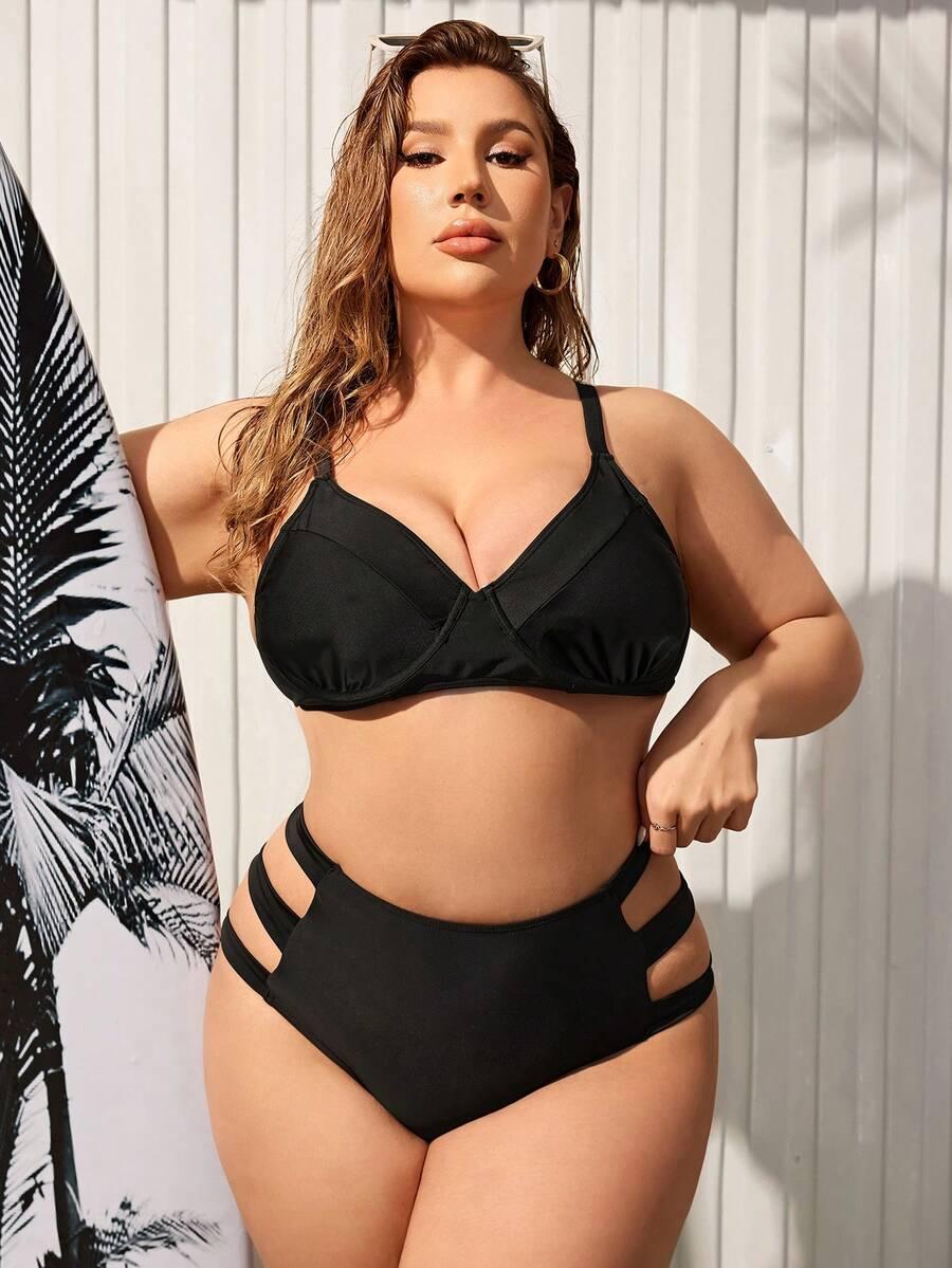 czarna usztywniana góra od bikini