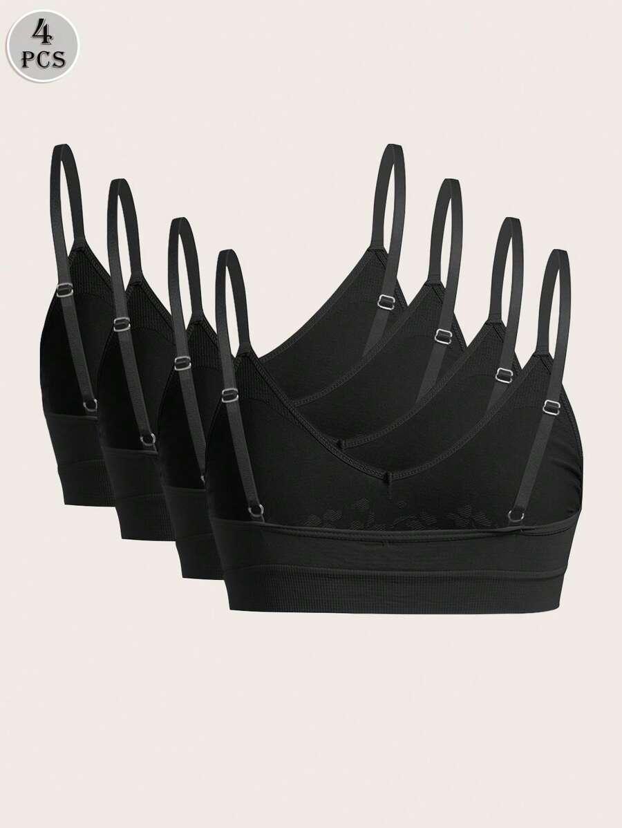 CZARNY BIUSTONOSZ BEZSZWOWY 4-pack