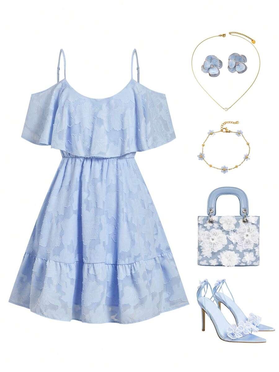 NIEBIESKA MINI SUKIENKA